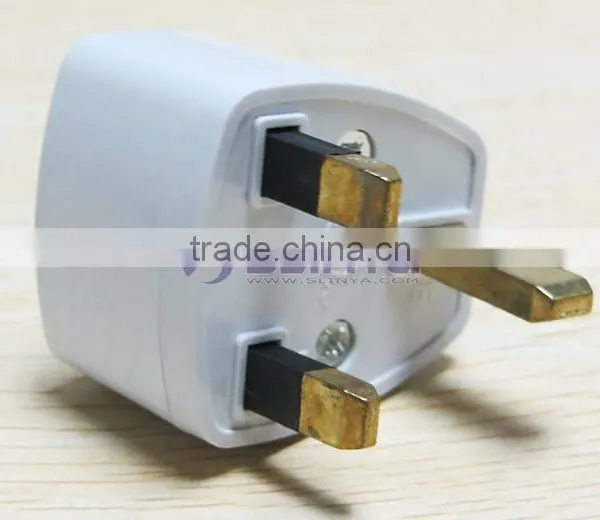 White UK/US/EU Universal to UK 3-Pins Power Plug Adapter Travel Converter photo-5