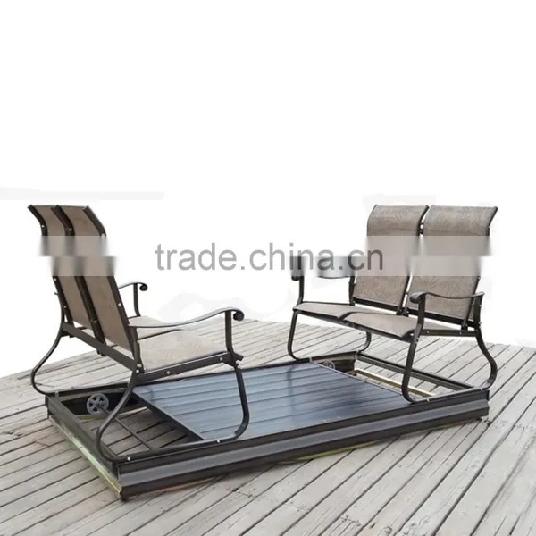 Simple Modern Sun Room Four-Bit Garden Wrought Iron Gazebo Dynamic Outdoor Gazebo Swing Quality Choice photo-5