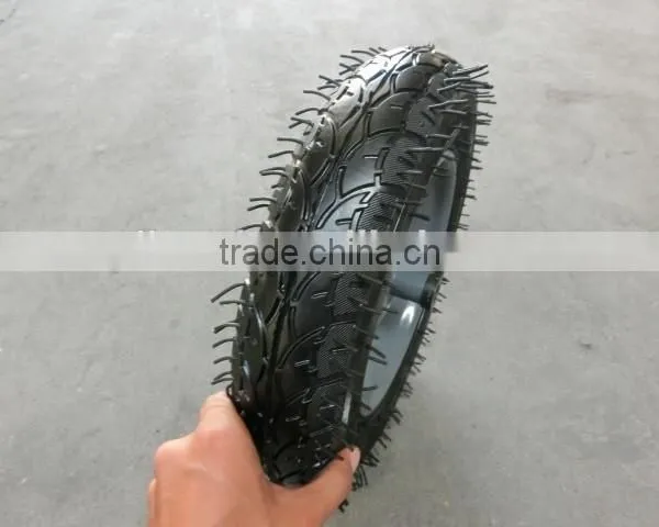 High Rubber Rubber Wheel 3.00-8 Metal Rim With Nylon Bush photo-4