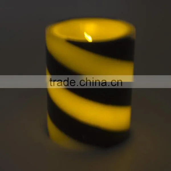 Home Light Battery Operate Melted Flameless Pillar LED Candle Wholesale Real Wax Electric Candle Light photo-3