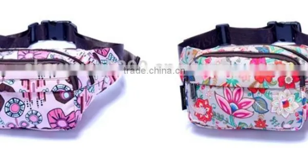 Latest Arrival Fancy Printing Polyester Walk Bag Customizable Outdoor Sport Waist Bag photo-6