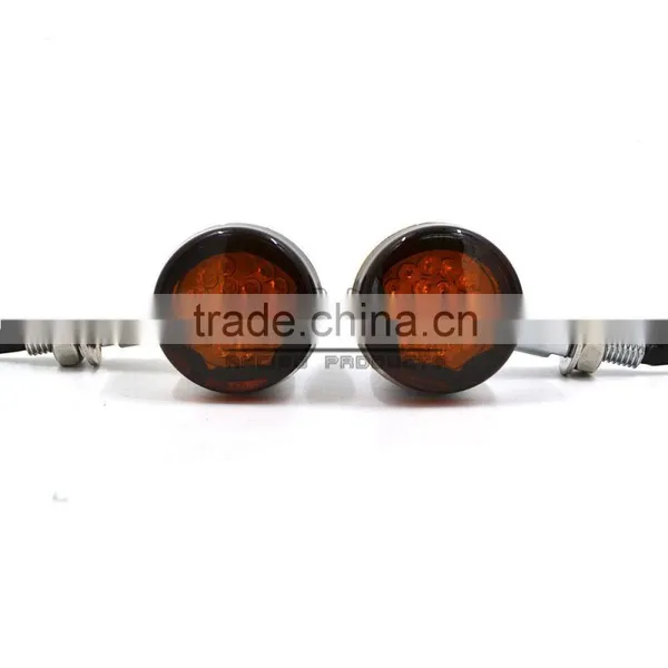 BJ-SL-062 Universal E-Mark Chrome Aluminum Amber Motorbike LED Light Motorcycle Turn Signal photo-4