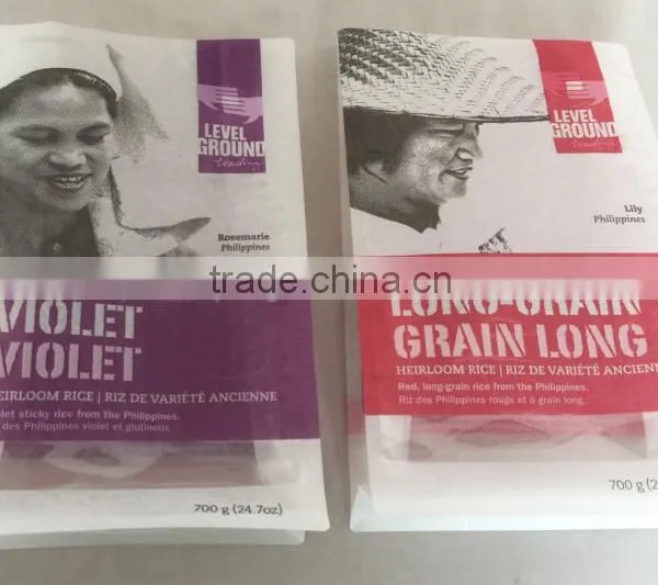 Block Bottom Rice Paper Pouch Bags For Rice Packing photo-3