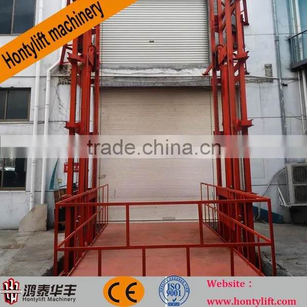 Hydraulic Vertical Cargo Platform Lift/wall Mounted Hydraulic Lead Rail Lift photo-6