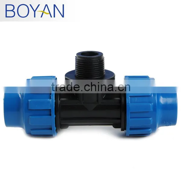 BOYAN PP Compression Pipe Fittings for Irrigation Quick Male Tee photo-6