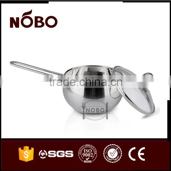 Home Use Stainless Steel Saucepan With Glass Handle photo-2