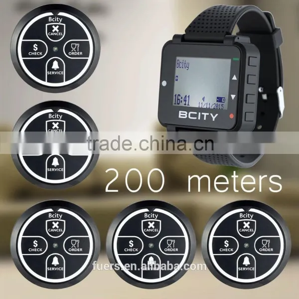 2016 Hospital Restaurant Calling Wireless Watch Wrist Pagers System, Hospital Wireless Nurse Call System