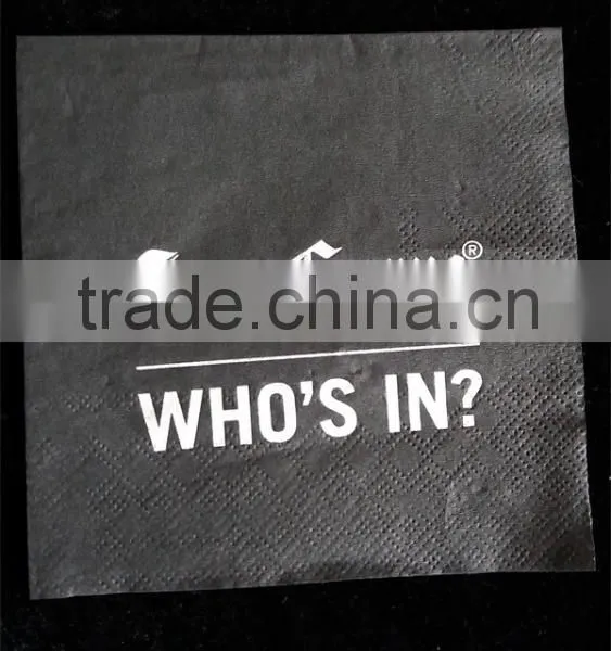 20 Plain Solid Colors 2ply Luncheon Dinner Napkins Paper Logo Printed by Customers Black photo-4