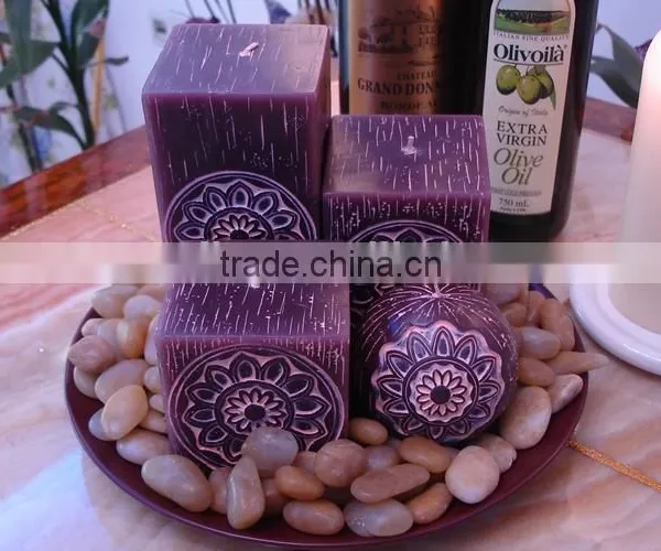 Pillar Candles Church Pillar Candle Carved Candles photo-2