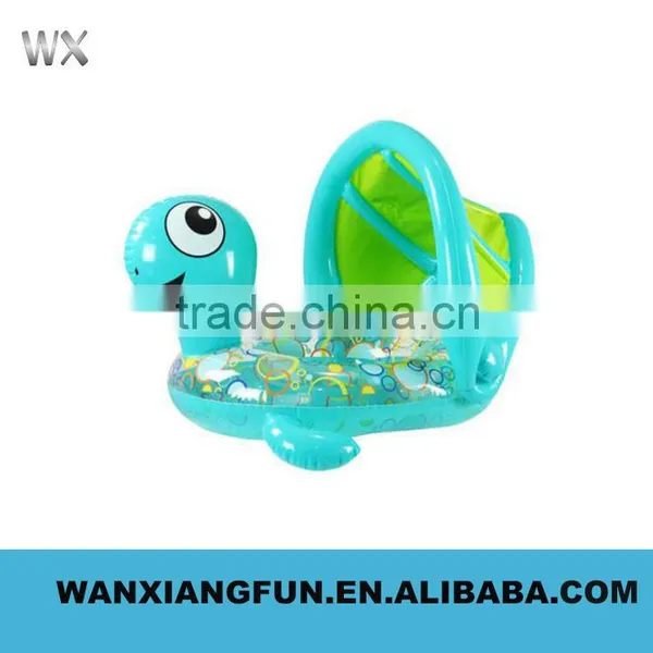 Pvc Inflatable Baby Seat Water Float Boat With Sunshade photo-2