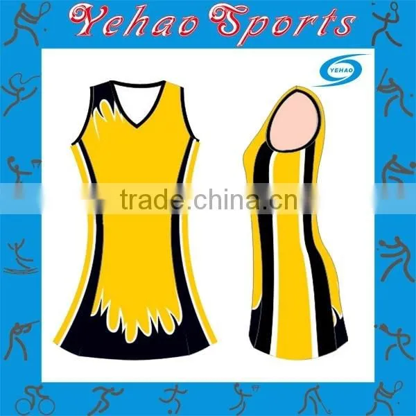 Netball Dress Sublimation Print Uniform Latest Netball Dress photo-2