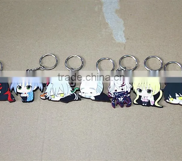 Colorful 3D Plastic Soft Pvc Carton Key Chain photo-3