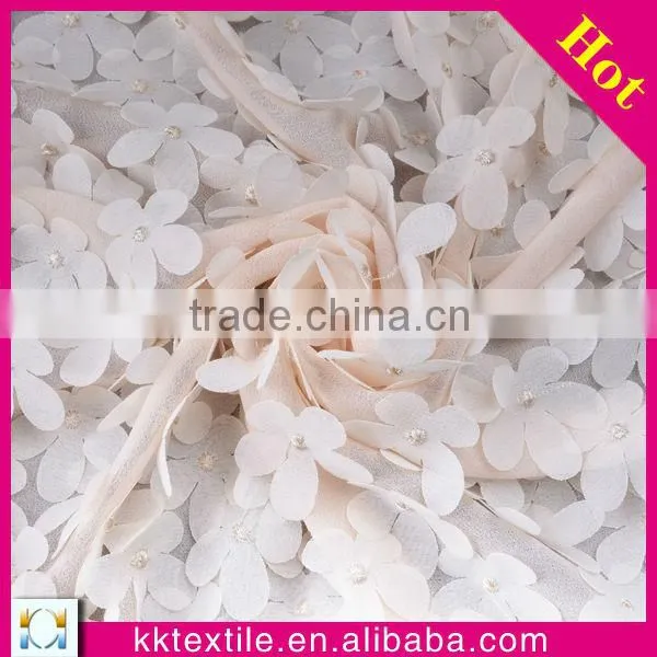Hot Sale in Western Country Chiffon Embroidery Lace Cloth Fabric photo-3