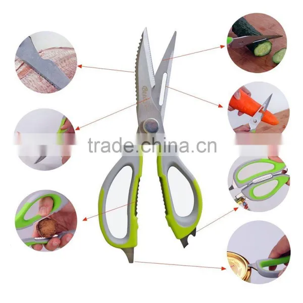 Kitchen Scissors With Magnetic Holder, Stainless Steel, Green Chef Multifunction Heavy Duty Kitchen Shears photo-2