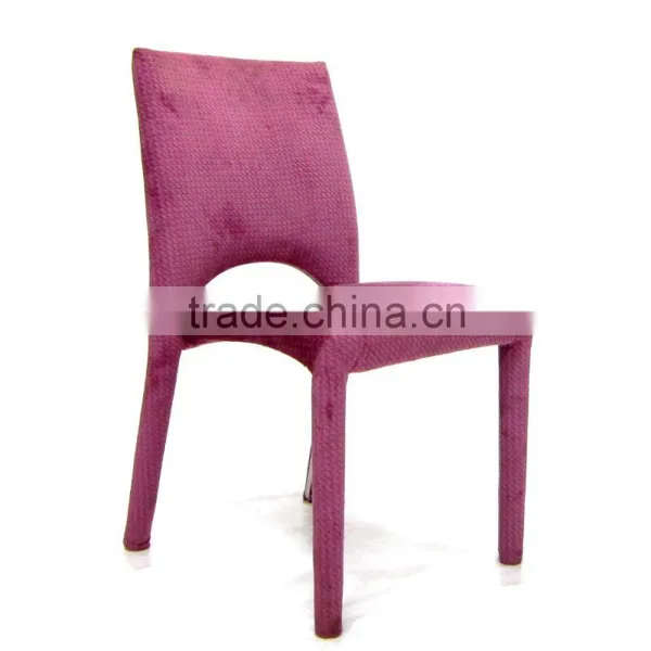 Fabric Upholstery Iron Base Dining Chair photo-2