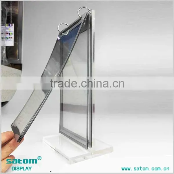 2016 Hot-Selling Acrylic Flip Menu Holder For Leaflet photo-2