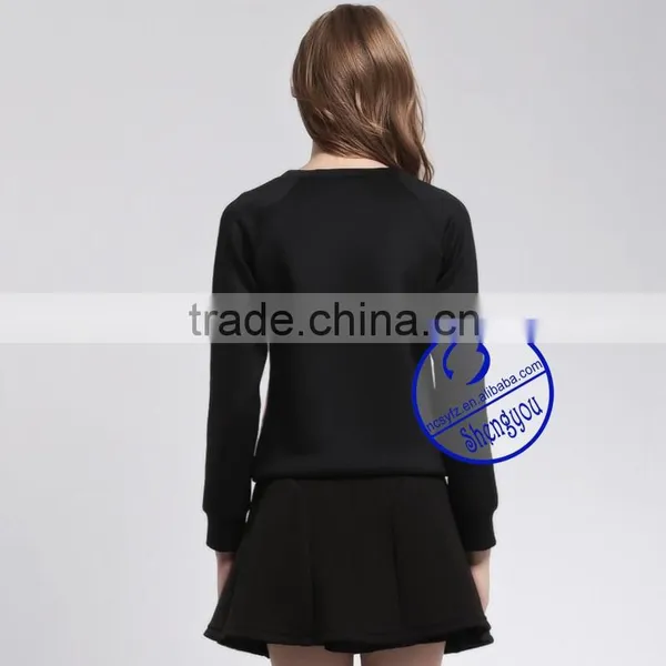 Custom Space Cotton Womens Printed Pullover Raglan Sleeve Sweatshirts Wholesale photo-5
