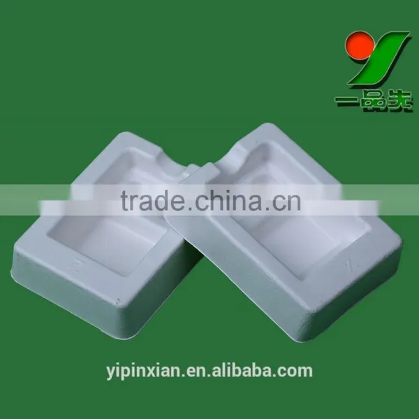 Eco-friendly Biodegradable Compostable Customized Electronic Blister Packaging White Molded Pulp Paper Insert photo-4