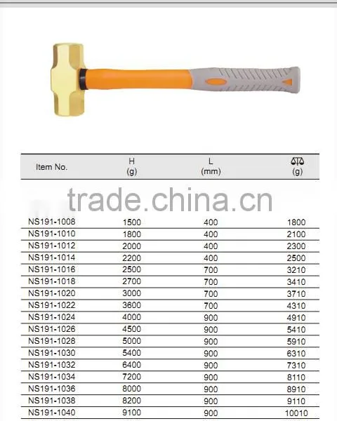 High Quality Non Sparking Sledge Hammers, Spark Free, Spark Resistant, Explosion-proof, ATEX Approved photo-2