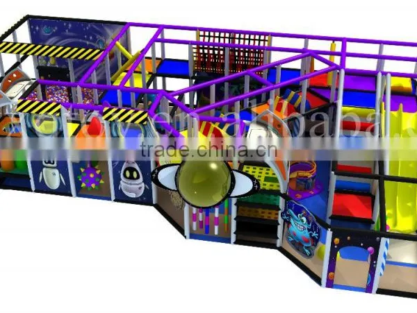 Customized Size Space Theme Kids Indoor Playground With Slides and Ball Pit photo-2