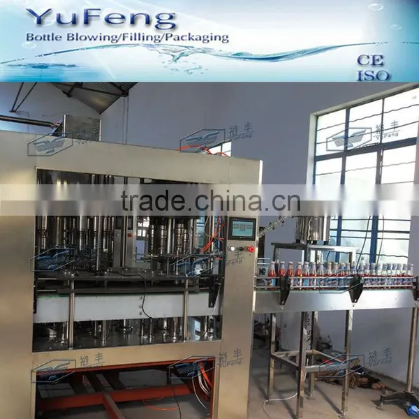 2 in 1 Glass Bottle Sauce Filling Machine / Aluminum Cap Sealing Machine