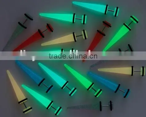 Fake UV Acrylic Ear Taper With O-rings photo-4