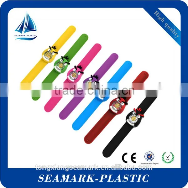 2016 Most Popular Custom Made Kids Slap Wrist Watch, Silicone Rubber Watch Band, Straps for Watches