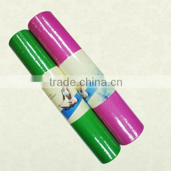 Promotional PU Leather Top Nature Rubber Fitness Yoga Mat photo-5