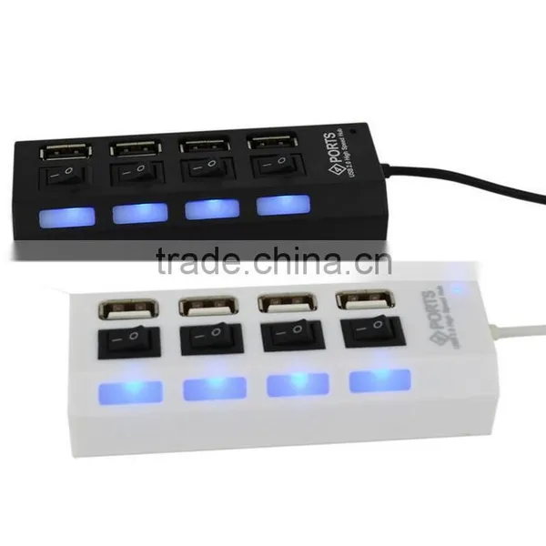 4 Port USB Hub Splliter USB 2.0 Hub USB Splitter With Separate ON/OFF Switch For Laptop Computer Notebook photo-2