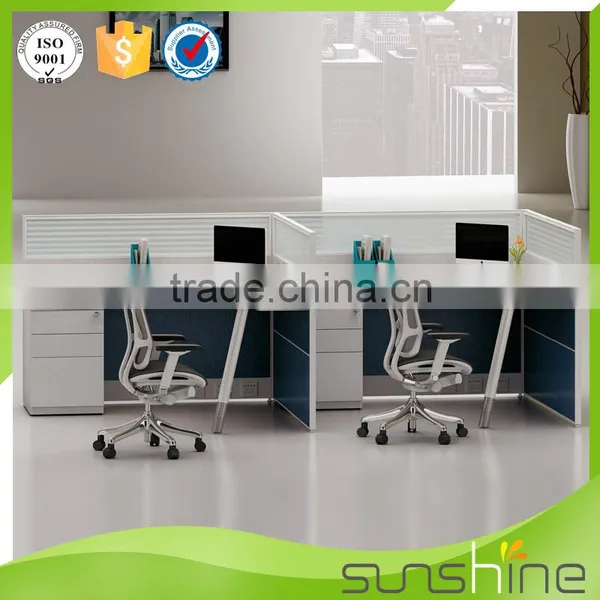 YS-SW08 Sunshine Furniture Cubicle Office Workstation 2 Seats With Glass Partition photo-4