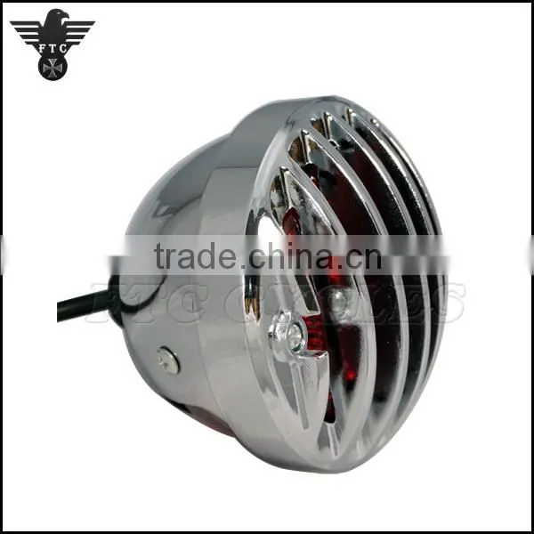 Grilled Chrome Classic Vintage Taillight for Harley Street Fighter photo-3