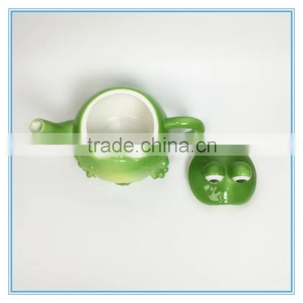 Eye-Catched Frog Shape Ceramic Tea Pot Canister Colour Spraying photo-5