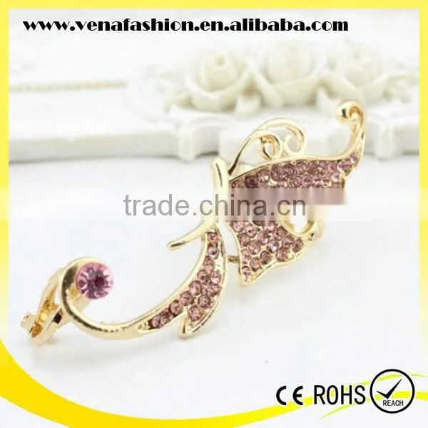 Instock Butterfly Design Cheap no Piercing Animal Ear Cuff photo-3