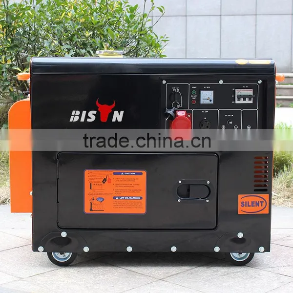 BISON China 6kva Silent Diesel Generator Set Standard 220v to 380v Home Use Diesel Generator photo-6
