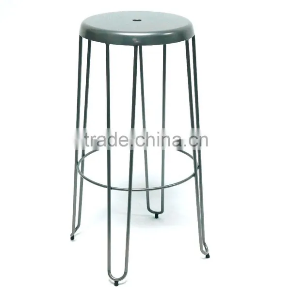 Simple Style Metal Stackable Kitchen Wire Bar Stool, Metal Square Stool photo-3