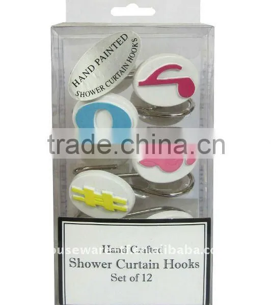 Music Notes Decorative Resin Shower Curtain Hooks