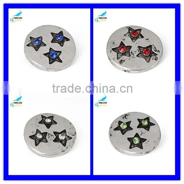 2016New Round Crystal Star Rhinestone Buttons/Buckle Embellishment Button Bracelets & Bangles DIY Accessories
