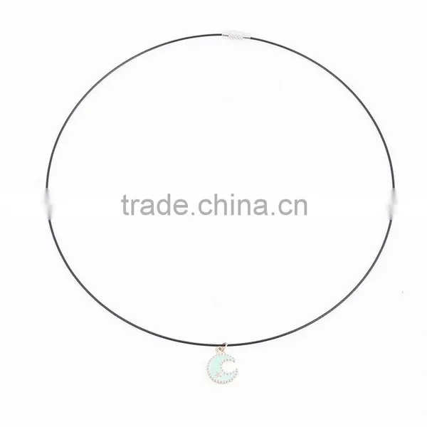 Islam Religion Sign Necklaces Accessory Single Tone Black Anime Chain Moon Star Turkey Flag Pendant Turnbucle Chain Necklaces photo-2
