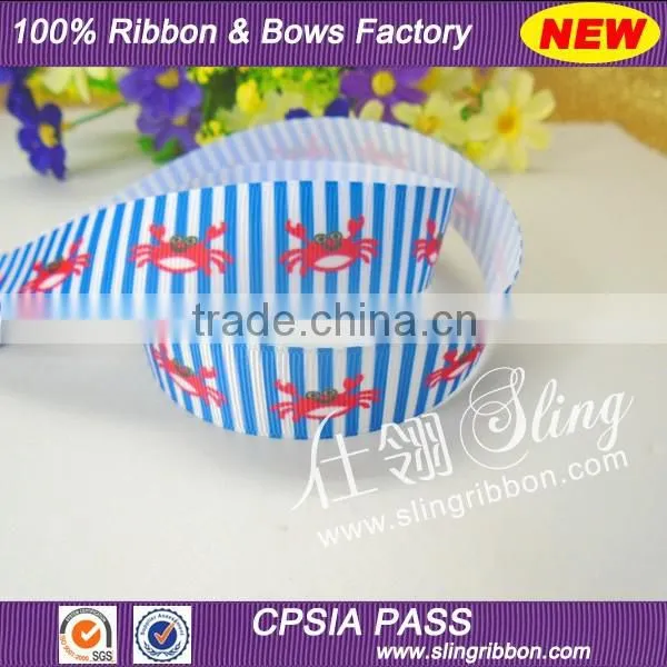 2015 Wholesale Blue Crab Printed Ribbon photo-2