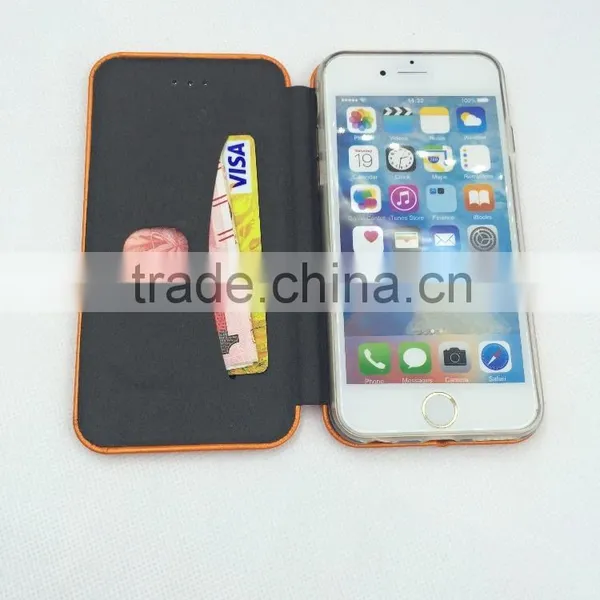 Tpu Case Inside Wallet Design for Iphone 6s pu Leather Mobile Phone Cover Case photo-5