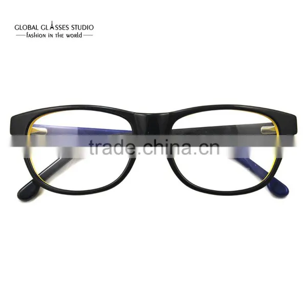 New Colorful Young Cool Unisex Squared Fashion Design Glasses Frame Clean Lens Acetate Eyeglasses Optical Eyewear 51BG24011 photo-2