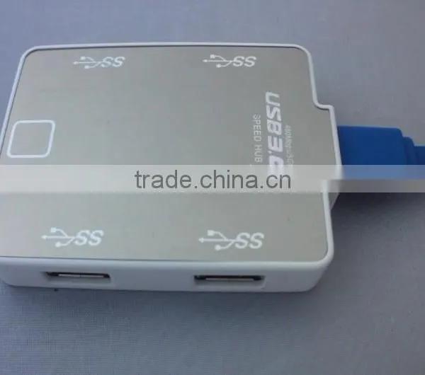 High Speed USB3.0 HUB 4Ports 5Gbps Splitter Power Adapter photo-4
