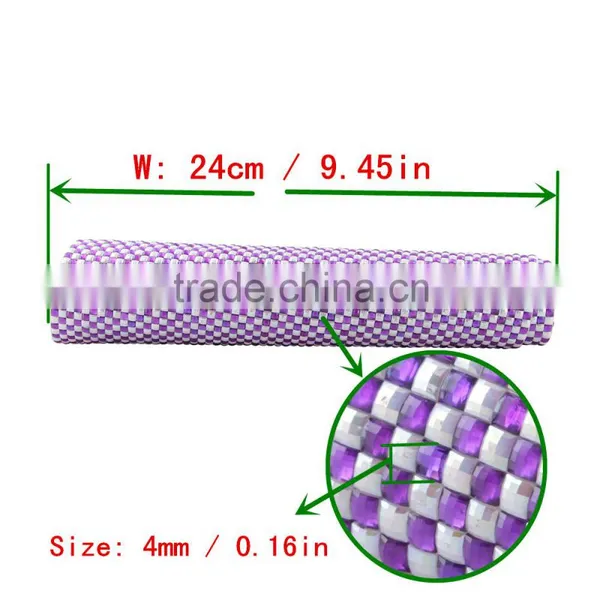 4mm Purple With White ab Color Crystal Rhinestone Custom Rhinestone Transfer Hot Fix Rhinestone Mesh Rhinestone Transfer Seahawk photo-2