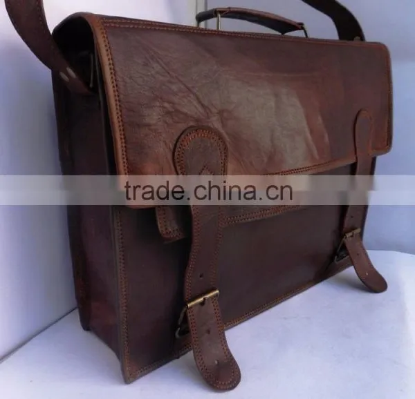 Real Leather Hand Made Cross Body Leather Messenger Bags Padded in Wholsale