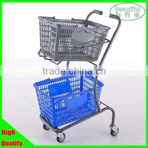 Supermarket Shopping Trolley With Basket,Shopping Cart