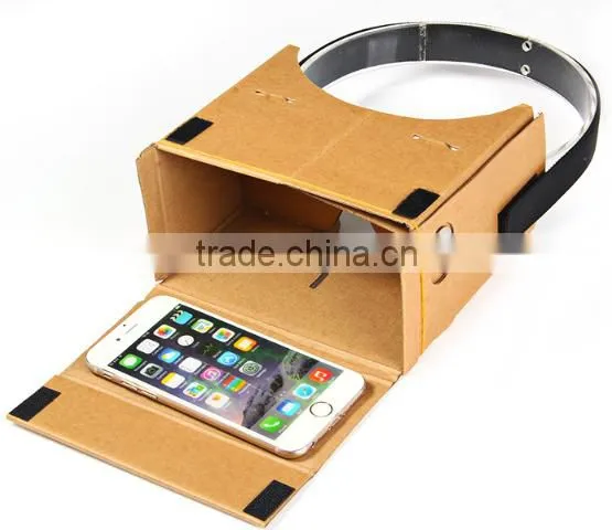 NEWEST Version Cardboard Adjust Cheap Cardboard 3D VR Virtual Reality Headset 3D Glasses High Video Resolution Virtual Displayer