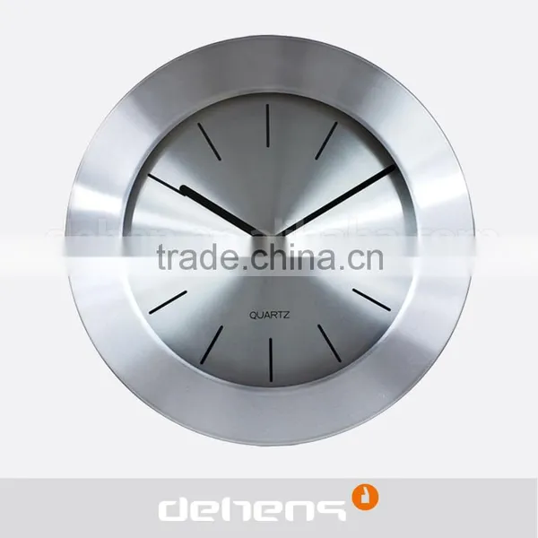 DEHENG Aluminum Round Simple Design Modern Wall Clock for Promotion photo-2