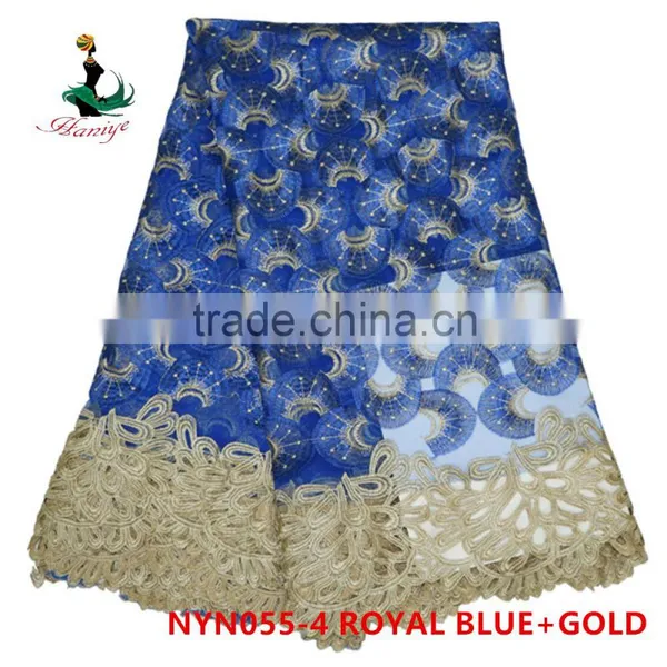 Haniye 2016 Wholesale African Tulle Lace Fabrics/net Lace Fabrics for Party/NYN55 photo-4