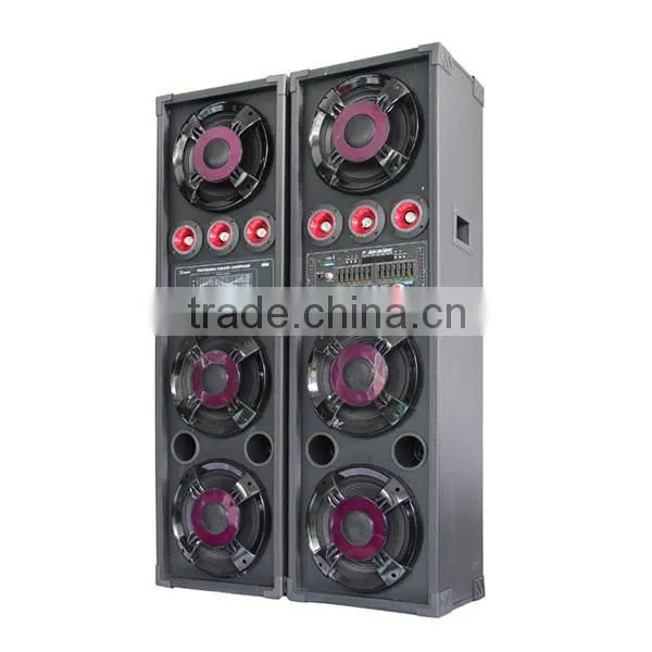 Double Portable Powered Bluetooth Speaker With Wireless Mic photo-2