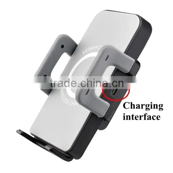360 Degree Rotatable Gooseneck Windshield Car Holder Wireless Charger for 3.5-5.8 Inch Smart Phone photo-4
